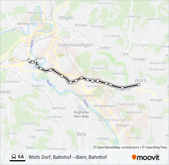 6A Bus Line Map