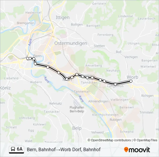 6A Bus Line Map