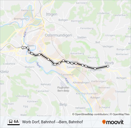 6A Bus Line Map
