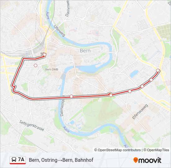 7A Bus Line Map