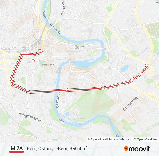 7A Bus Line Map