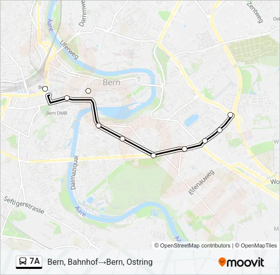 7A Bus Line Map