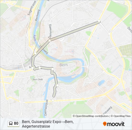 80 Bus Line Map