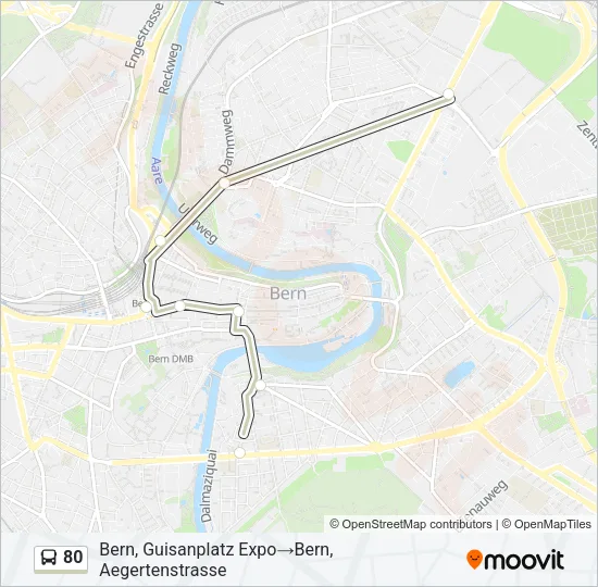 80 Bus Line Map
