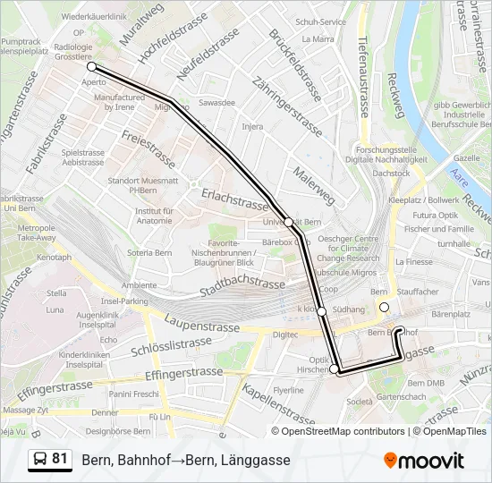 81 Bus Line Map