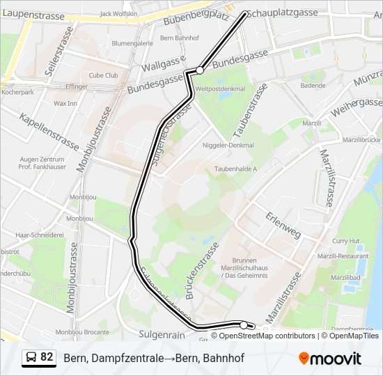 82 Bus Line Map