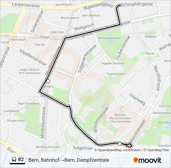 82 Bus Line Map
