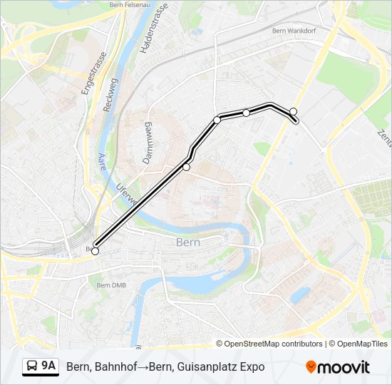 9A Bus Line Map