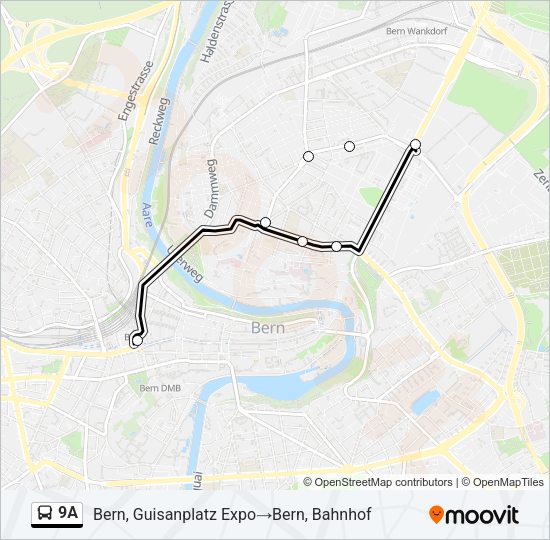 9A Bus Line Map