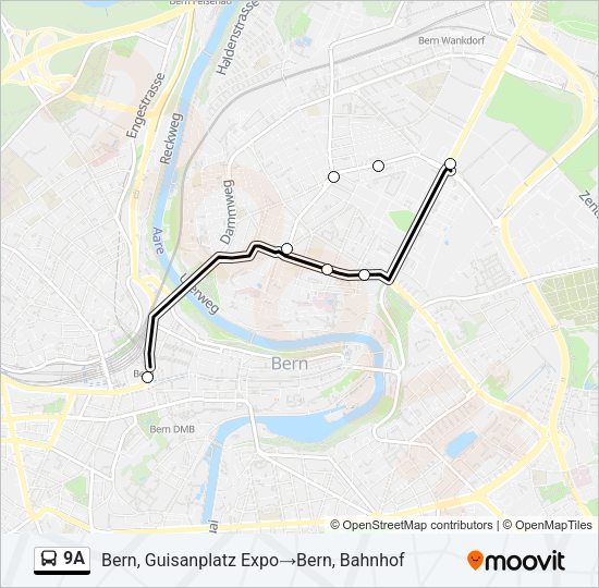 9A Bus Line Map
