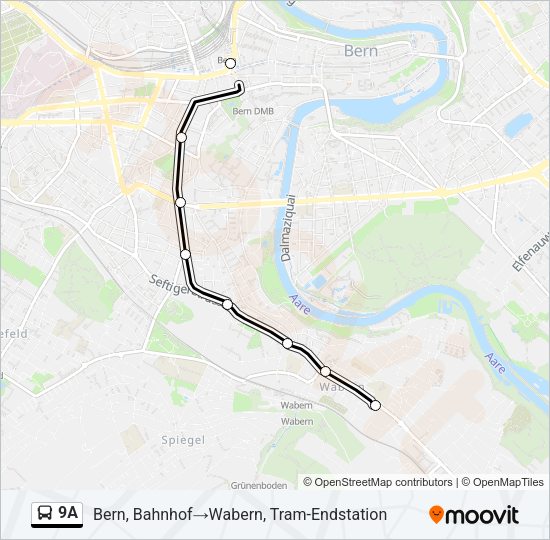 9A Bus Line Map