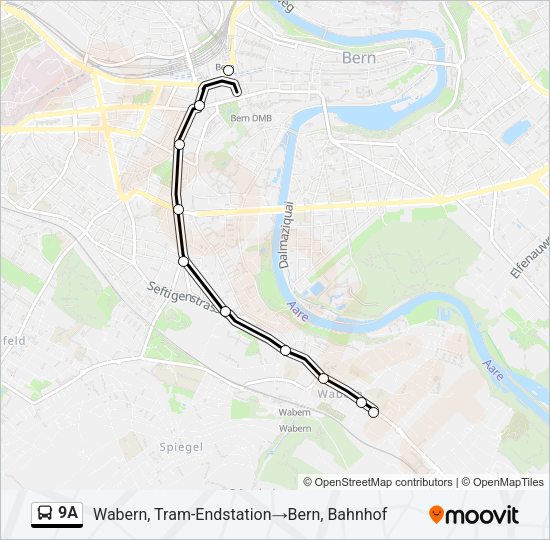 9A Bus Line Map