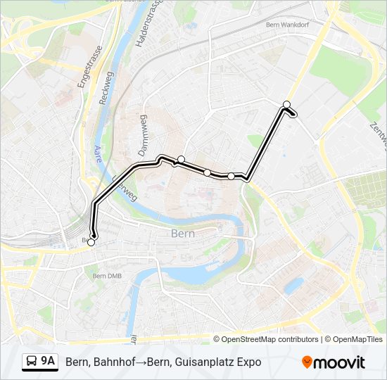 9A Bus Line Map