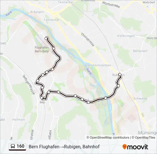 160 Bus Line Map
