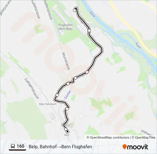 160 Bus Line Map