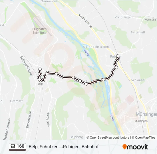 160 Bus Line Map
