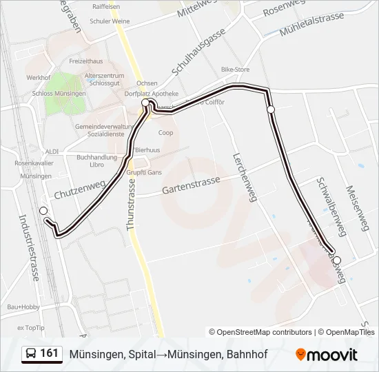 161 Bus Line Map