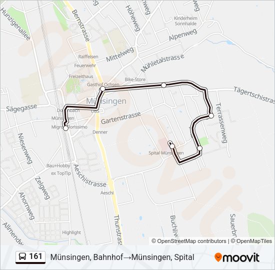 161 Bus Line Map