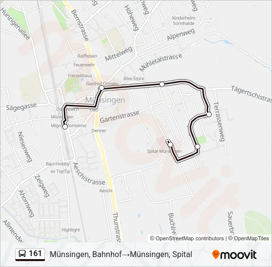 161 Bus Line Map