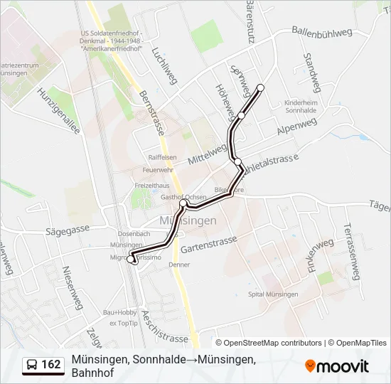 162 Bus Line Map