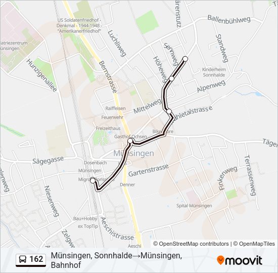 162 Bus Line Map