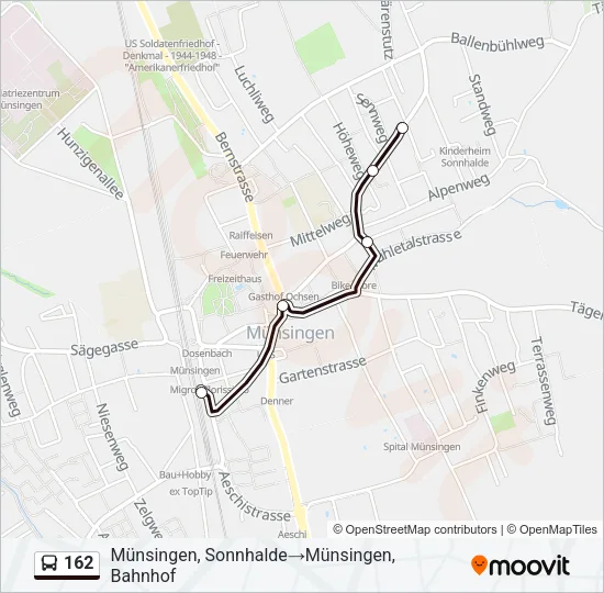 162 Bus Line Map