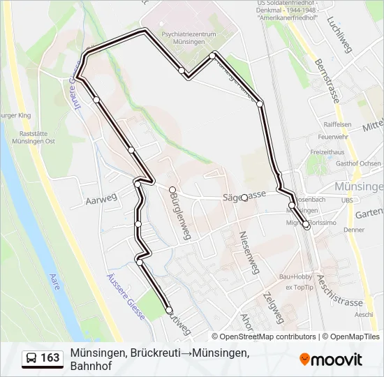 163 Bus Line Map