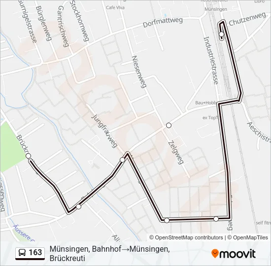 Plan de la ligne 163 de bus