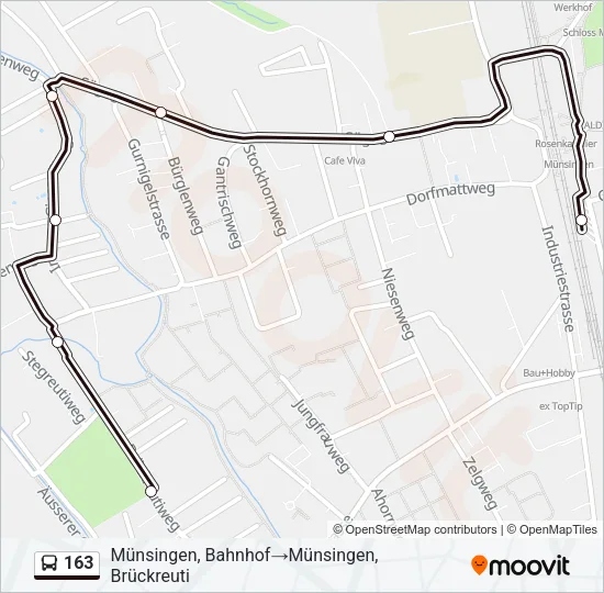163 Bus Line Map