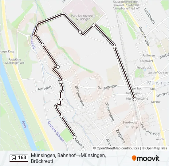 163 Bus Line Map