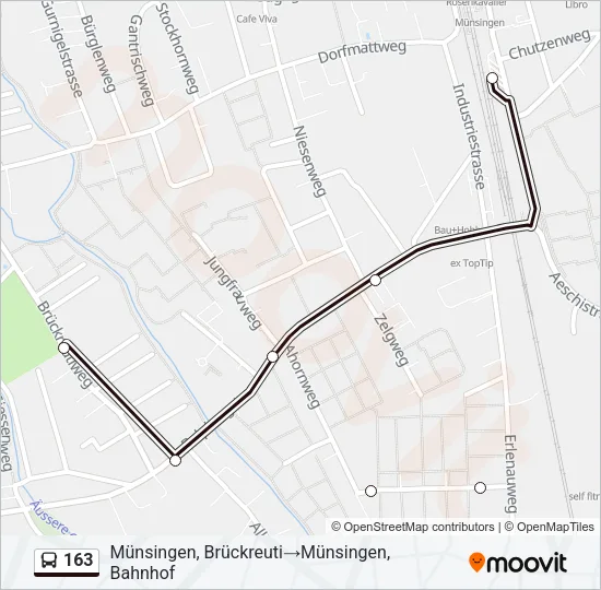 163 Bus Line Map