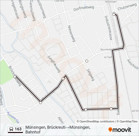 163 Bus Line Map