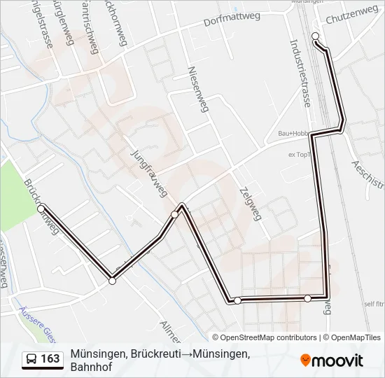 163 Bus Line Map