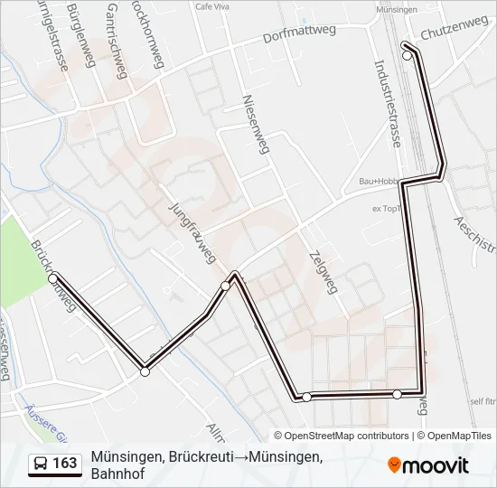 163 Bus Line Map