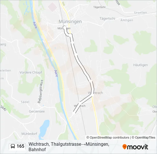 165 Bus Line Map