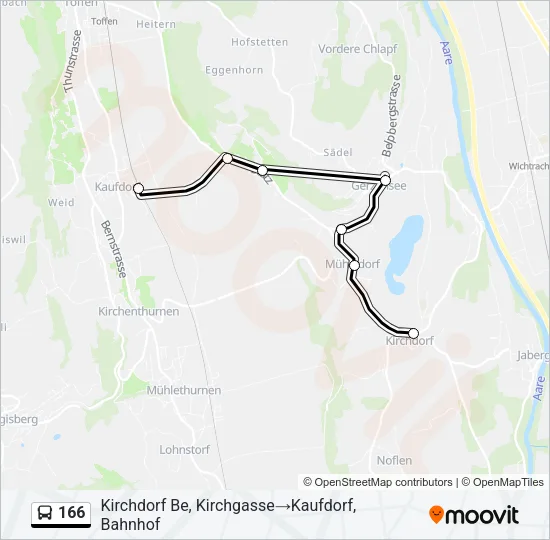 166 Bus Line Map