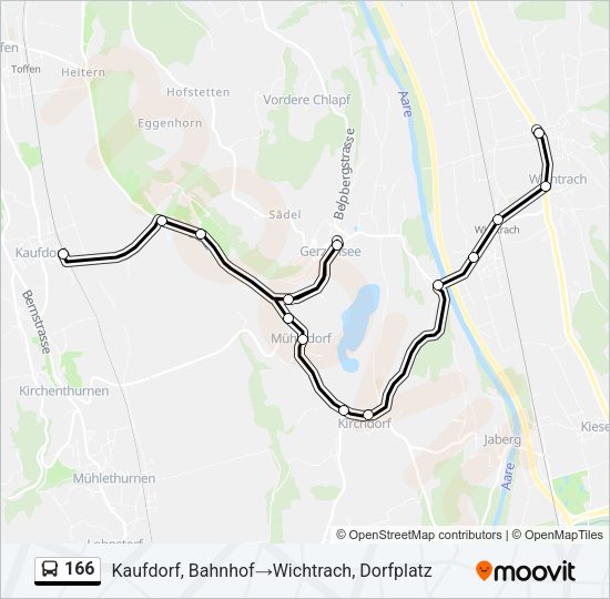 166 Bus Line Map