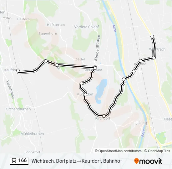 166 Bus Line Map