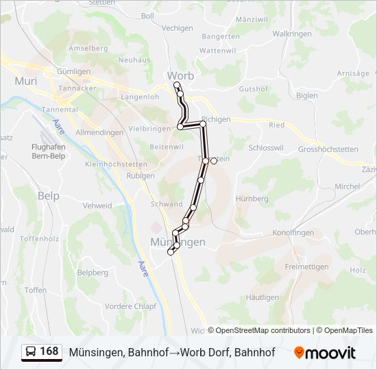 168 Bus Line Map