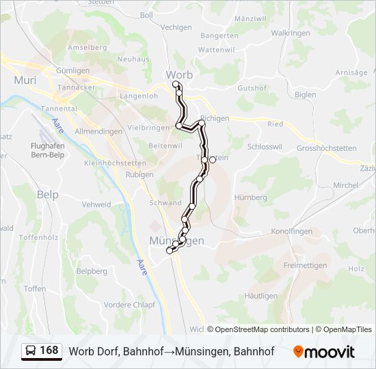 168 Bus Line Map