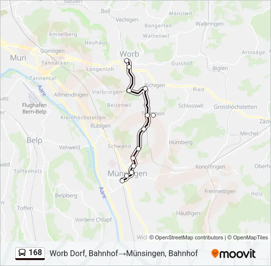 168 Bus Line Map