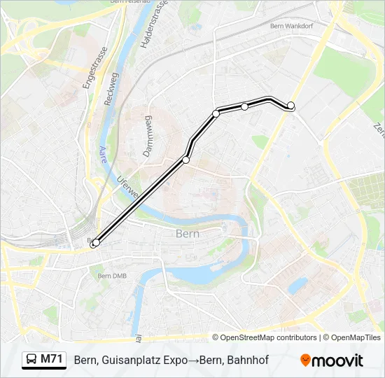 M71 Bus Line Map