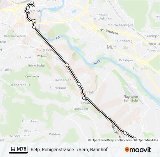 M78 Bus Line Map