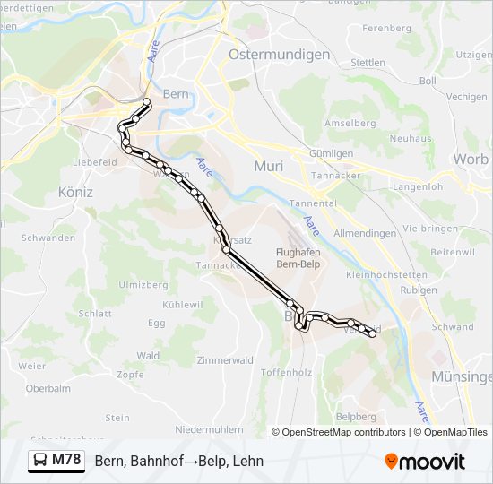 M78 Bus Line Map
