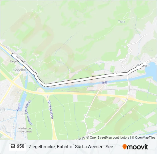 650 Bus Line Map