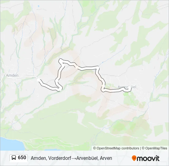 650 Bus Line Map