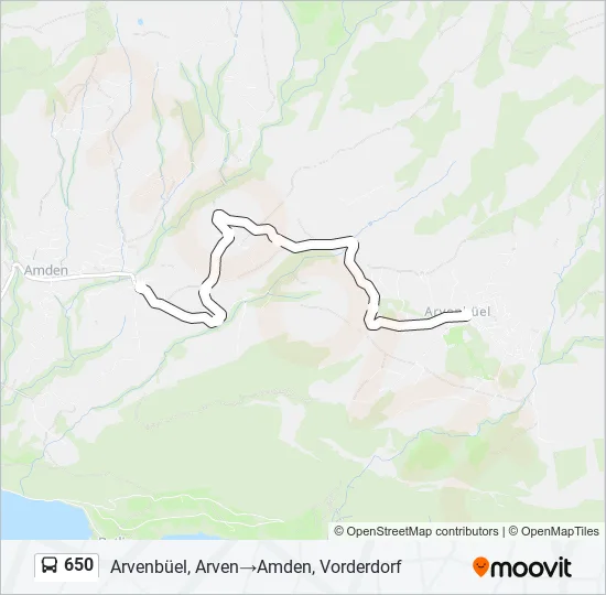 650 Bus Line Map