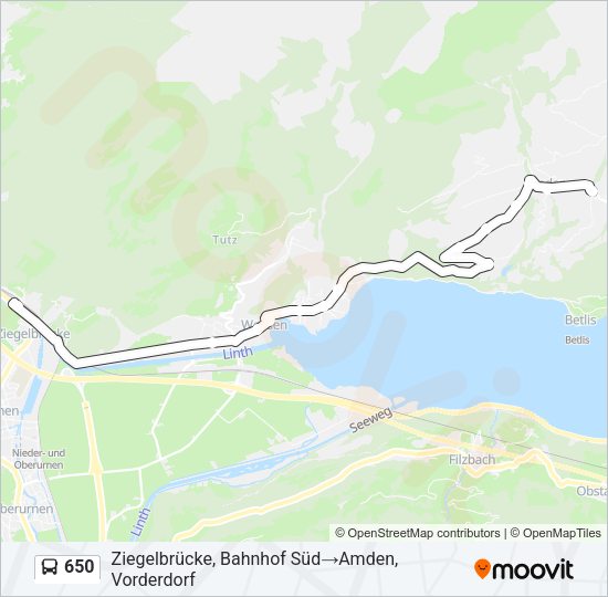 650 Bus Line Map