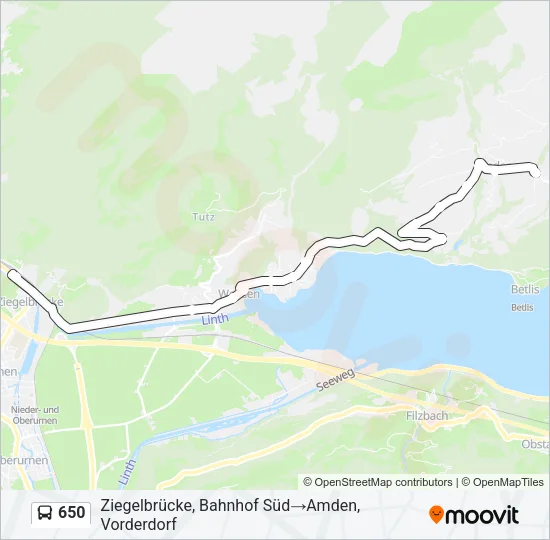 650 Bus Line Map