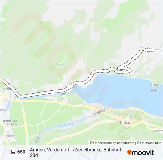 650 Bus Line Map